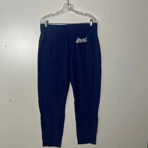 Armani Exchange Blue Icon Logo Cotton Sweatpants Mens Size Medium - Picture 1 of 7
